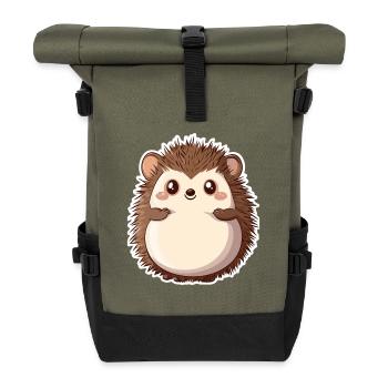 Hérisson - Sac à dos roll top - olive/noir - Devant