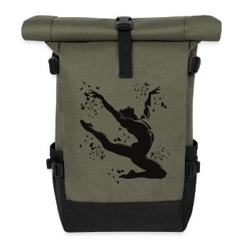 Gymnastics Floor Artistic Gymnastics - Roll Top Backpack - olive/black - Front