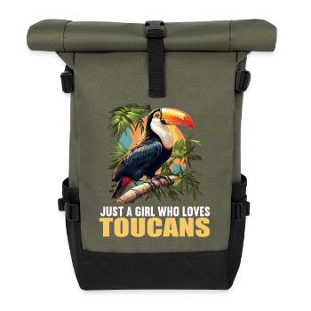 Toucans Toucan - Roll Top Backpack - olive/black - Front