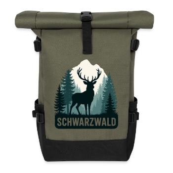 Schwarzwald - Rolltop Rucksack - Olive/Schwarz - Vorne