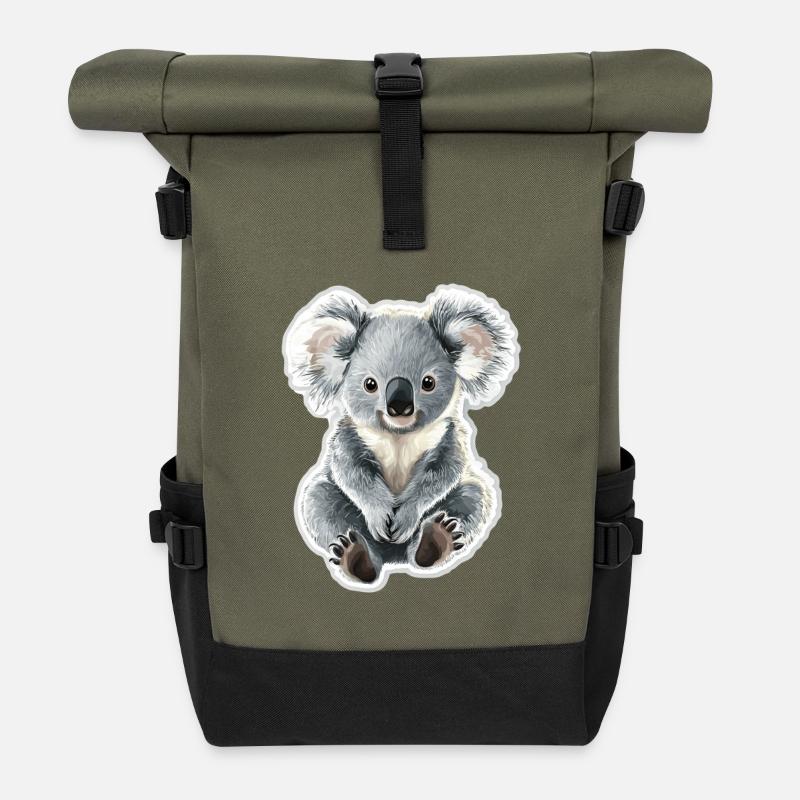 Koala - Rolltop Rucksack - Olive/Schwarz