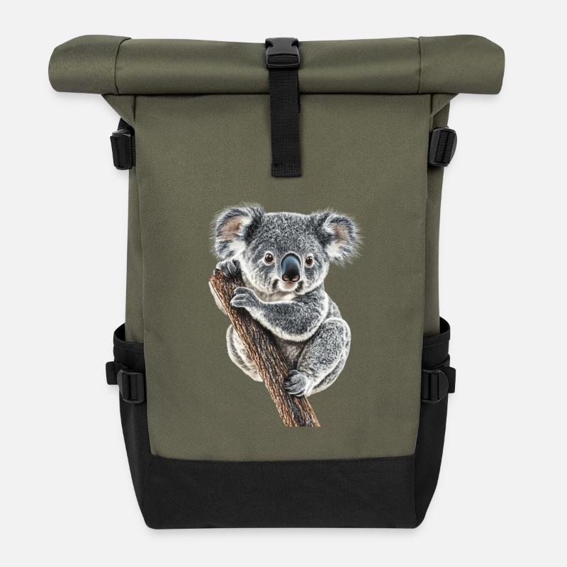 Koala - Rolltop Rucksack - Olive/Schwarz