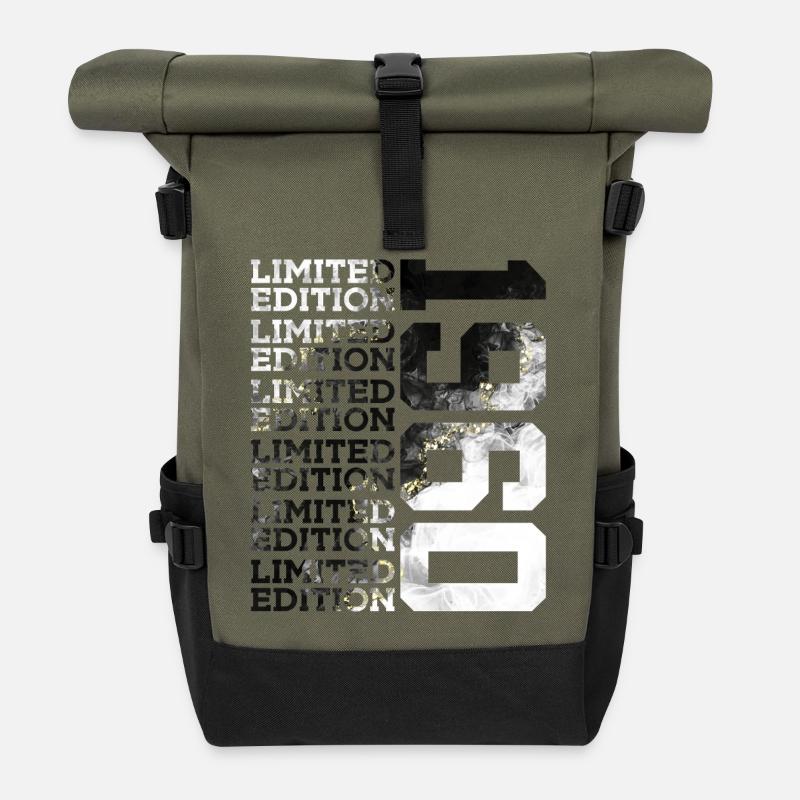 66 YEARS LIMITED EDITION 1960 66TH BIRTHDAY - Roll Top Backpack - olive/black