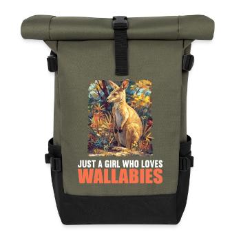 Wallabies Wallaby - Roll Top Backpack - olive/black - Front