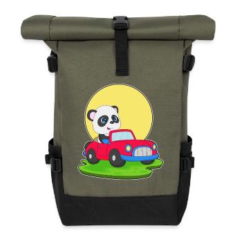 Panda Auto - Rolltop Rucksack - Olive/Schwarz - Vorne