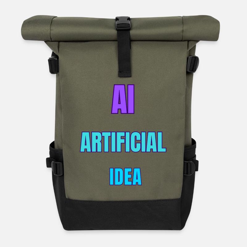 AI Artificial Idea - Roll Top Backpack - olive/black