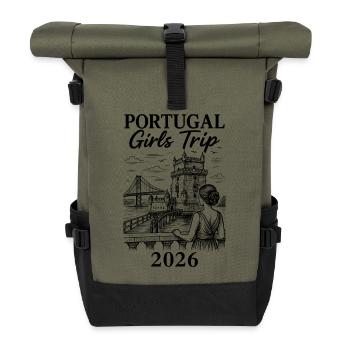 HelpRequiredDesign - Roll Top Backpack - olive/black - Front
