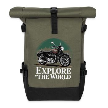 Adventure Ride - Roll Top Backpack - olive/black - Front
