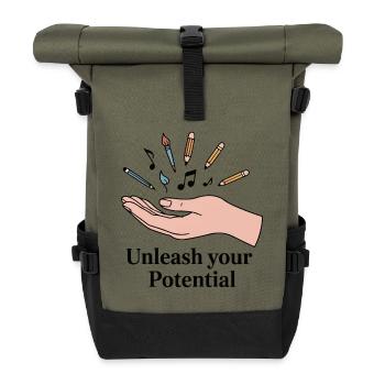 Libérez votre potentiel créatif - Sac à dos roll top - olive/noir - Devant