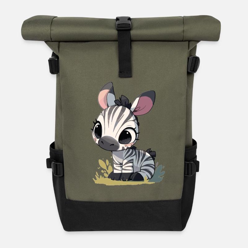 Zebras Zebra - Rolltop Rucksack - Olive/Schwarz