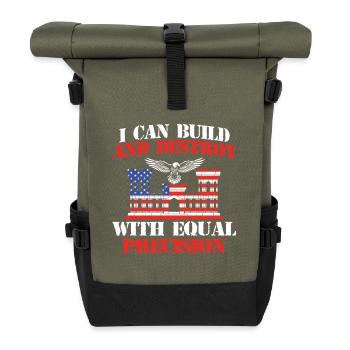 Baue und zerstöre mit Precision Combat Engineer - Rolltop Rucksack - Olive/Schwarz - Vorne