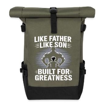 Chemise musclée Père Fils – Conçue pour la grandeur - Sac à dos roll top - olive/noir - Devant