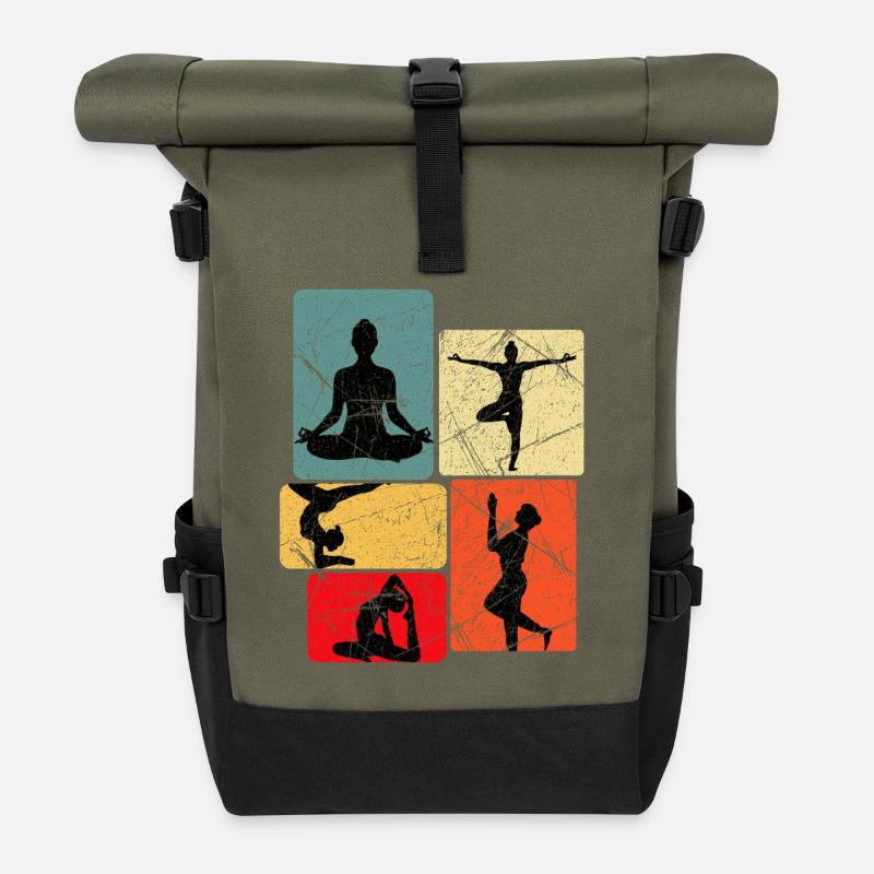Yoga - Rolltop Rucksack - Olive/Schwarz