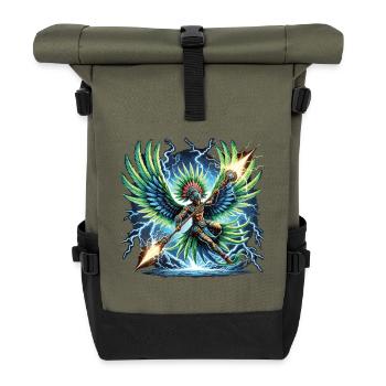 Guerrier ailé de forme mondiale Aztèques - Sac à dos roll top - olive/noir - Devant