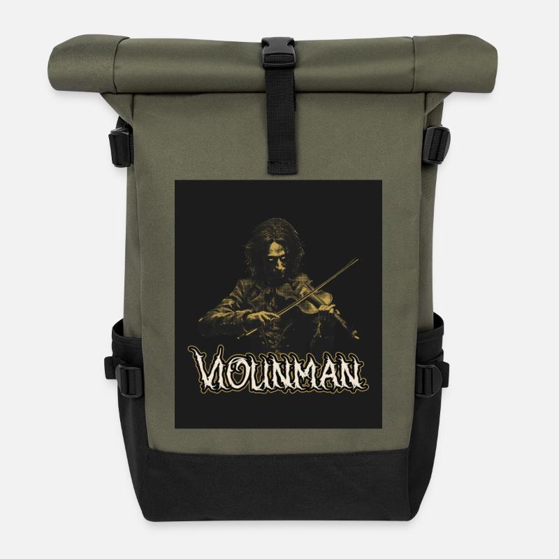 Violinman Dark Violin Power - Roll Top Backpack - olive/black