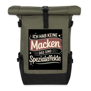 I don't have any quirks – These are special effects - Roll Top Backpack - olive/black - Front