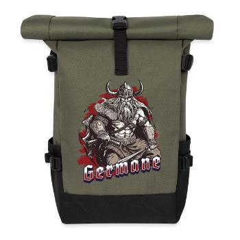 Guerrier nordique avec hache Germane - Sac à dos roll top - olive/noir - Devant