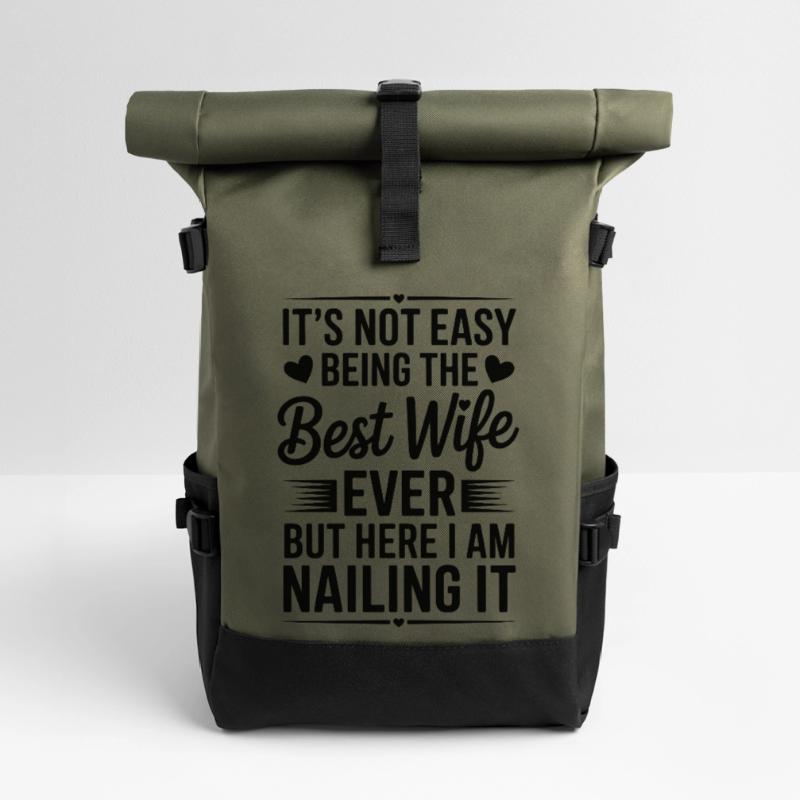 Ehefrau Spruch Ehefrauen Lustiges Ehefrau Geschenk Rolltop Rucksack