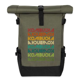 Kombucha Gradient Multi-Print - Roll Top Backpack - olive/black - Front