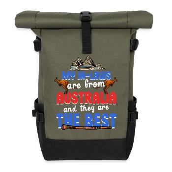 Australian mother-in-law - Roll Top Backpack - olive/black - Front