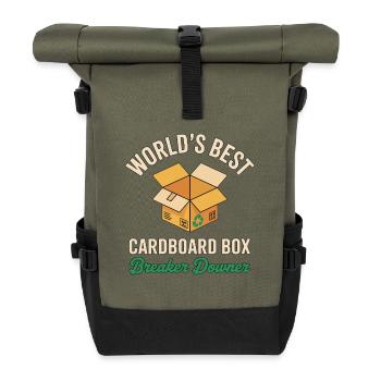 Meilleur brise-boîtes en carton au monde Downer - Sac à dos roll top - olive/noir - Devant