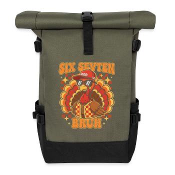 Six Seventeen Bruh Turquie - Sac à dos roll top - olive/noir - Devant