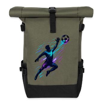 Défilé des gardiens de but de football Action dynamique - Sac à dos roll top - olive/noir - Devant