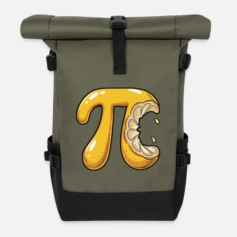 Lemon Pi Math - Sac à dos roll top - olive/noir