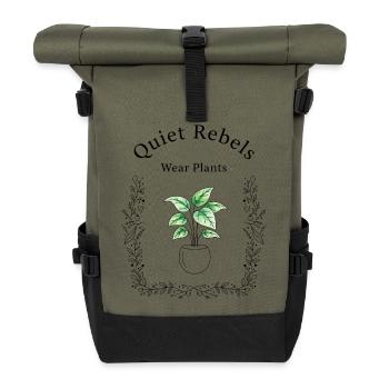 Nature Grows - Rolltop Rucksack - Olive/Schwarz - Vorne