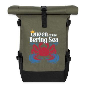 Crabe royal d’Alaska - Sac à dos roll top - olive/noir - Devant