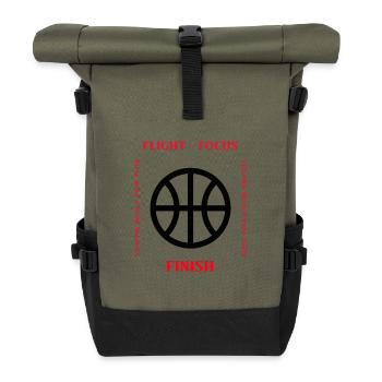 Flug, Fokussierung, Finish-Design - Rolltop Rucksack - Olive/Schwarz - Vorne