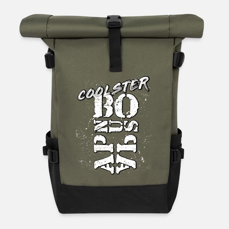 Papa bonus - Sac à dos roll top - olive/noir