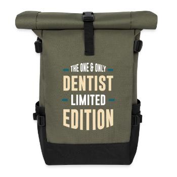 Der Eine Zahnarzt Limited Edition - Rolltop Rucksack - Olive/Schwarz - Vorne