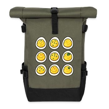Russian Eggs - Roll Top Backpack - olive/black - Front