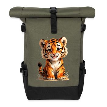 Aquarelle Tigerkub Joy - Sac à dos roll top - olive/noir - Devant
