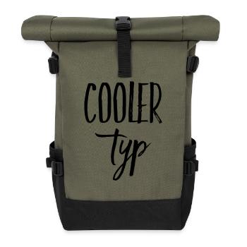 COOLER TYP - Rolltop Rucksack - Olive/Schwarz - Vorne