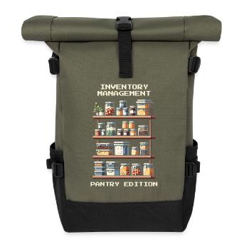 Inventory Management | Pantry Edition - Rolltop Rucksack - Olive/Schwarz - Vorne