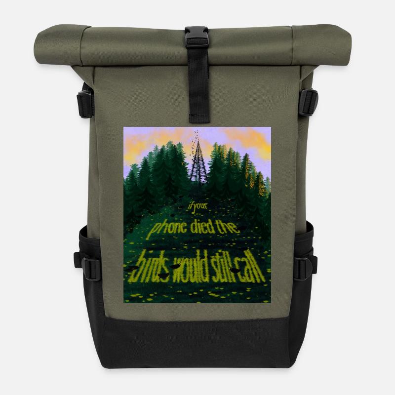 Vogelruf - Rolltop Rucksack - Olive/Schwarz