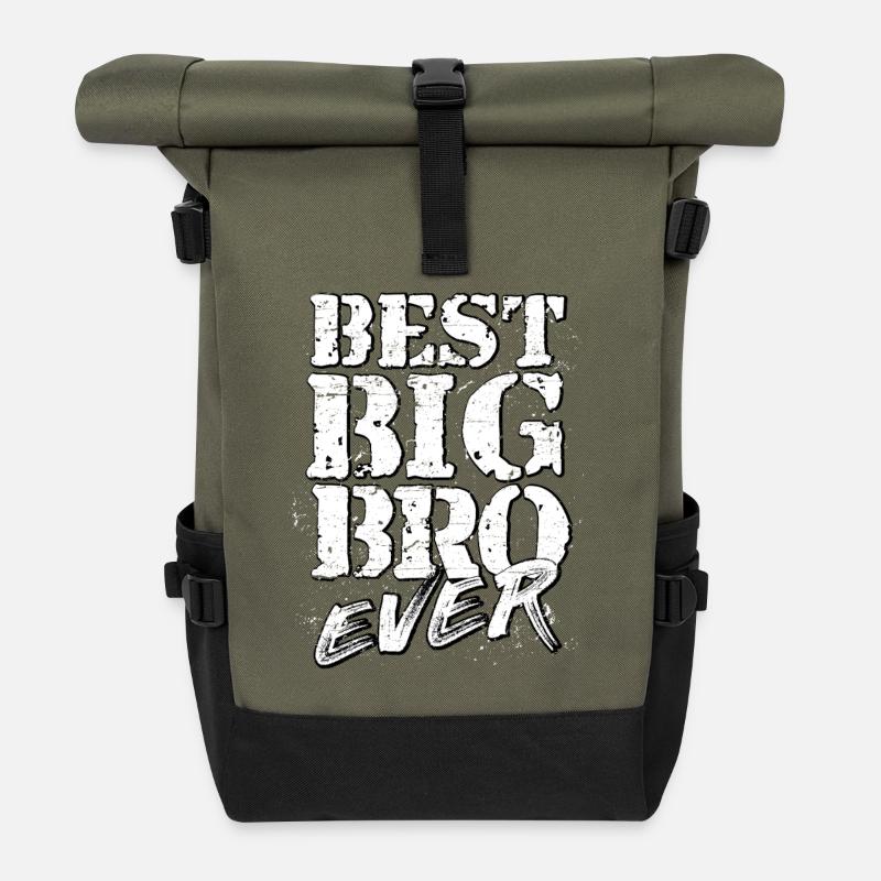 Grand Frère - Sac à dos roll top - olive/noir