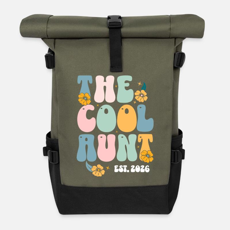 Die coole Tante Est 2026 - Rolltop Rucksack - Olive/Schwarz