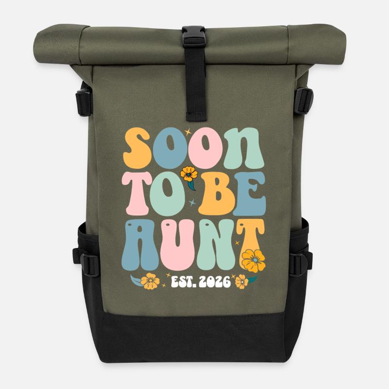 Bald Tante Est 2026 - Rolltop Rucksack - Olive/Schwarz