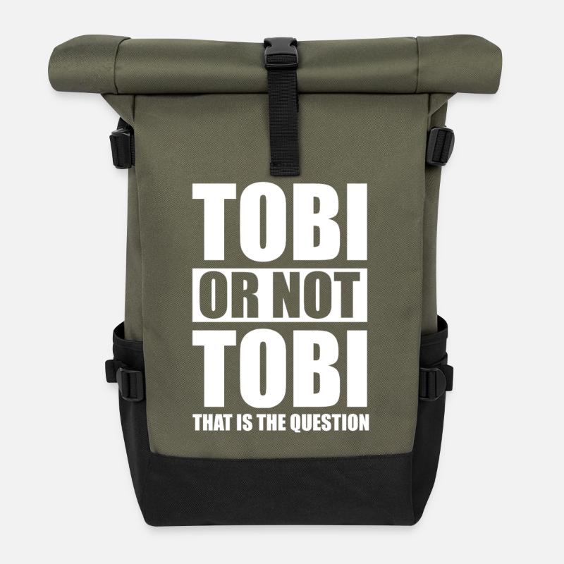 Tobi or not Tobi - Rolltop Rucksack - Olive/Schwarz
