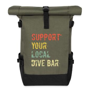 My pub, my rules - Roll Top Backpack - olive/black - Front