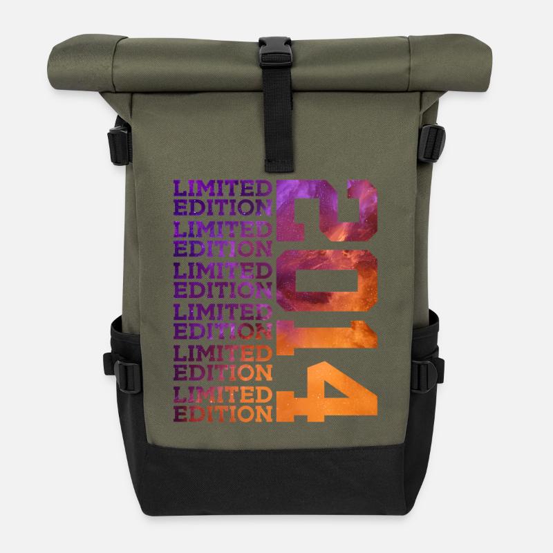 12 Jahre LIMITED EDITION 2014 12. Geburtstag - Rolltop Rucksack - Olive/Schwarz
