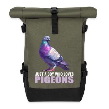 Pigeons Pigeon - Sac à dos roll top - olive/noir - Devant