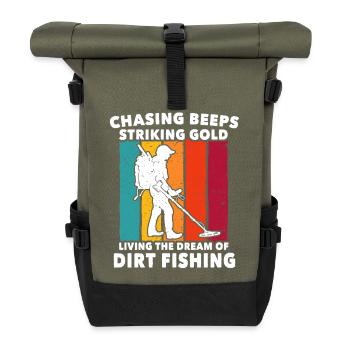 Dirt Fishing Probes - Roll Top Backpack - olive/black - Front