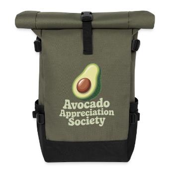 Avocado Appreciation Society - Rolltop Rucksack - Olive/Schwarz - Vorne