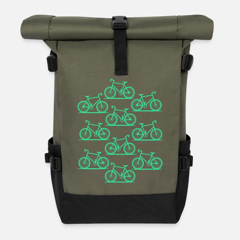 Fahrrad  - Rolltop Rucksack - Olive/Schwarz