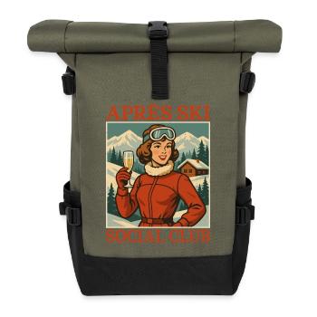 Après Ski Social Club - Roll Top Backpack - olive/black - Front