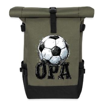 Grandpa Grandfather Football - Roll Top Backpack - olive/black - Front